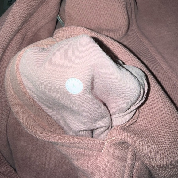 Lululemon‎ Womens Radiant Cotton Fleece Jacket Pink Blush Size 4 - Picture 2 of 3